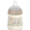Suavinex, biberon da 150 ml con tettarella SX Pro in silicone, con valvola anticoliche, a flusso lento (S) per latte materno, latte artificiale o acqua, neonati +0 mesi, Wonder Fiori Beige