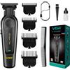 VGR 995 Tagliacapelli Professionale per Uomo, Tondeuse Zero Gap per Barberia, Tondeuse Senza Filo per Barba con 4 Pettini Guida, Tagliacapelli di Precisione, Ricarica USB-C