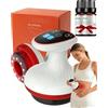 Generico Massaggiatore elettrico 4 in 1 con calore, massaggiatore anticellulite，ventosa e Gua Sha, 9 livelli, massaggio profondo e anticellulite (Bianco)