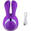GIFTZS vibratore Vibratore per coniglio G Spot Clitoride 8 modalità di vibrazione Coniglietto vibrante Giocattoli sessuali per adulti Per Coppia di donne (Viola, Cina)