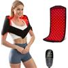 Warmforwel Scialle con luce rossa e infrarossa, supporto per la luce a 250 LED da 660 nm e 850 nm, fascia per tutto il corpo per spalle/schiena/vita/addome/gambe, 3 modalità e 5 livelli di luminosità