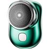 Sopaeduon Gochicgolden - Mini rasoio elettrico portatile, mini rasoio, portatile, lavabile, rasoio elettrico da uomo, piccolo e comodo testina rimovibile (verde)