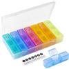 Billybath Organizzatore di pastiglie di 7 giorni, porta pillole organizer di pastiglie portatile con tre grandi scomparti separati per farmaci, vitamine, tavolette di calcio, ecc.