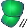 SAUCER Lenti di ricambio premium e cuscinetti auricolari per occhiali da sole Oakley Jupiter Squared OO9135, Polarizzato Verde Giada, Taglia unica