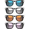 HIBLOKS 4 clip polarizzate per Ray-Ban Meta Wayfarer RW4008 (taglia L 53-22), clip scolorite per Ray-Ban Meta Wayfarer per proteggere gli occhi, alla moda e alla moda (argento, blu, rosa, arancione)