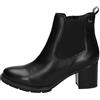 Valleverde 17201 nero scarpe donna stivaletto tacco zip elastico pelle 37