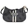 GUESS Noelle II Top Zip Shoulder Bag Coal Logo