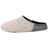 Le Clare Nuvola Bicolore - Pantofola Invernale Donna in Panno di Lana con Plantare Estraibile - Bicolore Beige Grigio - Taglia 38