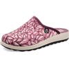 Fly Flot Ciabatta Donna Floreale con Tomaia e Sottopiede in Panno, Sottopiede Imbottito Anti-Shock, Suola in Poliuretano 3cm