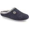Fly Flot | Trendy Woman, Pantofole Donna con Cucitura, Ciabatta con Tomaia in Lana Rigenerata, Sottopiede in Panno imbottito Antishock, Blu, 41
