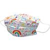 GIMA GISAFE MASCHERINA CHIRURGICA FILTRANTE 98% 3 VELI TIPO II CON ELASTICI - PEDIATRICA - CARTOON - FLOWPACK (CONFZ. 10 PZ.)