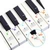 YMWALK Adesivi per pianoforte,YMWALK adesivi colorati per pianoforte o tastiera per tastiere con tasti 88/61/49/37, adesivi per note con tasti trasparenti e rimovibili per bambini e principianti
