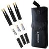 Keepdrum 5BB Black - Bacchette per batteria, 3 paia, con custodia per bastone SB01
