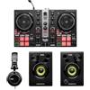 Hercules DJ Learning Kit MK II con controller DJ Inpulse 200 MK II, cuffie HD45 e altoparlanti DJ Monitor 32