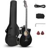 Ktaxon Kit basso acustico a 4 corde, nero