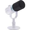 FEELWORLD PM1 XLR/USB Dynamic Microphone for Recording Podcasts, White Form Factor, Gaming PC Microfono con RGB Lighting, Mute, Headphone Jack, Desktop Stand, XLR Cable