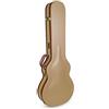 Crossrock CRW600LTW - Custodia rigida per chitarra elettrica, in legno multistrato con arco, stile Les Paul, stile vintage, tweed