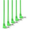 ExcelValley - 5-Pack - Cavi Modulari Mono Patch ad Angolo Retto - 3,5mm 1/8 Eurorack Sintetizzatore [Verde - 20 cm - 8]