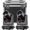 U`King Teste Mobili LED 380W con flight case, RGBW Beam Luci da Palco 14 Gobos 15 Colori Faretti Moving Head per Feste Discoteca Bar Club Matrimoni Concerti