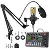 FROVOL 2025 Nuova scheda audio dal vivo con effetti mixer DJ e cambia voce, F998 Live Sound Card Audio Mixer, Scheda audio per Live Streaming, Luce LED Voice Changer Scheda audio