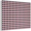 MuchoWow© Pannello Decorativo Parete Pannelli Fonoassorbenti Acustici 80x60 cm Insonorizzanti Decorazioni Casa Isolamento Acustico Fonoassorbente Quadri Fonoisolanti Plaid - Motivo - Rosa - Nero