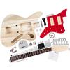 Rocktile Kit chitarra elettrica JAG-style solidbody DIY: tastiera palissandro, manico acero avvitato, corpo paulownia, 2 pickup Single-Coil, battipenna effetto tartaruga