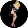 Generic Slipmat Slip Mat Scratch Pad Feltro per qualsiasi 12 LP DJ Vinyl Giradischi Giradischi Grafica personalizzata - Pinup Black Negligee