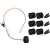 Voarmaks 6 coperture per microfono SM31 + 3 clip compatibili con microfono Shure SM31 PGA31, cuffie fitness RK379 RK377, kit di accessori per microfono antivento filtri pop, nero