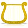 Generic Arpa a forma di angelo dorata, accessorio decorativo per travestimenti, cosplay, Halloween o feste a tema