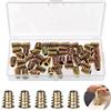 YIXISI 50 Pezzi M6x15 Dadi Esagonali in Lega di zinco Kit, Mobili Presa Esagonale Inserti a Vite Inserti Filettati Kit di Strumenti Assortimento di Noci M6, per Mobili in Legno