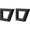 vidaXL Reggimensole per Lavabo 2 pz Nere Trapezio in Acciaio