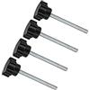 CoCud Stella blockggio Manopole, M6 x 70mm Maschio Filetto 30mm Testa, Plastica Pollice Vite Impugnatura Mano Manopole Filettato Bullone Nero - (per Tornio Macchine), 4-pz