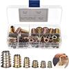 YIXISI 50 Pezzi Dadi Esagonali in Lega di zinco Kit, Mobili Presa Esagonale Inserti a Vite Inserti Filettati Kit di Strumenti Assortimento di Noci M4 / M5 / M6 / M8 / M10, per Mobili in Legno