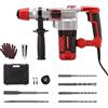 Yapasopu 2200W martello demolitore, 5J Energia d'impatto, 930 giri/min/3300 battiti al minuto, trapano a percussione brushless con impugnatura girevole a 360° e 4 punte, 6/8/10/12 mm