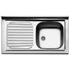 Arredobagnoecucine Lavello cucina appoggio Apell Pisa acciaio Inox,cm.90x50,vasca singola a destra