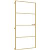 vidaXL Porta Interni Sottile Oro 102,5x201,5 Vetro Temperato Alluminio