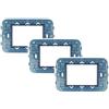 puntoluceled Set 3 Supporti Telaio Portafrutti compatibili con Vimar Arke 3 moduli - Incasso cassetta 503
