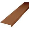 INEFA Scossalina per tetti, per grondaia, bordato su un lato 2m, marrone profilo di copertina, accessori per grondaie, profili in pvc, Made in Germany