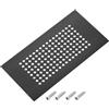 PATIKIL Griglia di ventilazione per porta 6 x 3 pollici, copertura per ventilazione in alluminio con fori a diamante a persiana e viti di montaggio per armadi, guardaroba e porte, nero