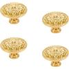 SYDARSYN 4 Pz Pomelli per Mobili Oro Vintage Pomelli per Porta Maniglia per Armadietto Manopole per Mobili Cucina Pomelli per Cassetti Maniglia per Armadio 32x21mm