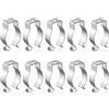 Aohyue 10 Pezzi U Clip Supporto Lampada Del Tubo Staffa di Montaggio, Clip per Attrezzi, Clip di Montaggio T8 Fibbia, Clip a Molla in Acciaio per Molle, 35-40 mm, Adatto per Lampade Tubolari e Fluorescenti