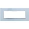 Ettroit PLACCA IN VETRO COMPATIBILE CON SERIE BTICINO MATIX 2-3-4-6 POSTI COLORI ASSORTITI (6 MODULI, BIANCO)