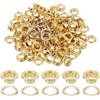 QUARKZMAN 100 Set Occhielli, 5mm Ottone Autoserrante Occhielli Metallici Con Rondelle Per Cinture, Scarpe, Abbigliamento, Nuclei Di Perline, Progetti Fai Da Te, Tonalità Oro