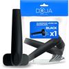 DOJA Barcelona Maniglia Porta Alluminio Ergonomica - Nera - Maniglia Porta Finestra, Design Curvo con Presa Comoda, Maniglie Porte Interne in Alluminio con Installazione Facile, Finitura Moderna