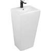 Rea - Lavabo Freestanding Daria Square Lavabo Monolitico Bianco, Lavandino In Ceramica