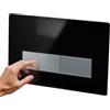 Empyreal Placca Di Comando WC Realizzata In Vetro Temperato, Compatibile Con Geberit Sigma 01/20/30, UP300 & UP320, 245 × 164 mm, Ricambio Per Scarico Con Set Leve Di Scarico E Telaio Di Montaggio