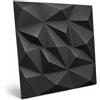 Deccart Pannelli Decorativi Per Pareti 3D - Pannelli Murali - Pannello Decorativo Parete - Polystyrène PSE - 50x50 cm Brylant 2 m², 8 pezzi, Nero