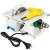 Qussse Mini sega circolare da tavolo, 5 in 1, 750 W, per lucidatura, lucidatura, tornio, 800 - 10000 giri/min, per lucidatura, taglio, levigatura e intaglio