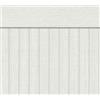 A.S. Création Carta da parati effetto legno bianco crema 397443 - Pannelli acustici in tessuto non tessuto - Battiscopa scandinavo in formato orizzontale - 5,00m x 1,06m - Prodotto in Germania