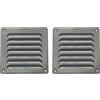 PATIKIL Griglia di Sfiato a Cupola in Alluminio da 6X6 Pollici, 2Pz Copertura di Uscita di Sfiato per Parete Esterna Griglia di Aria Hvac a Persiana Con Schermo a Maglie, Grigio